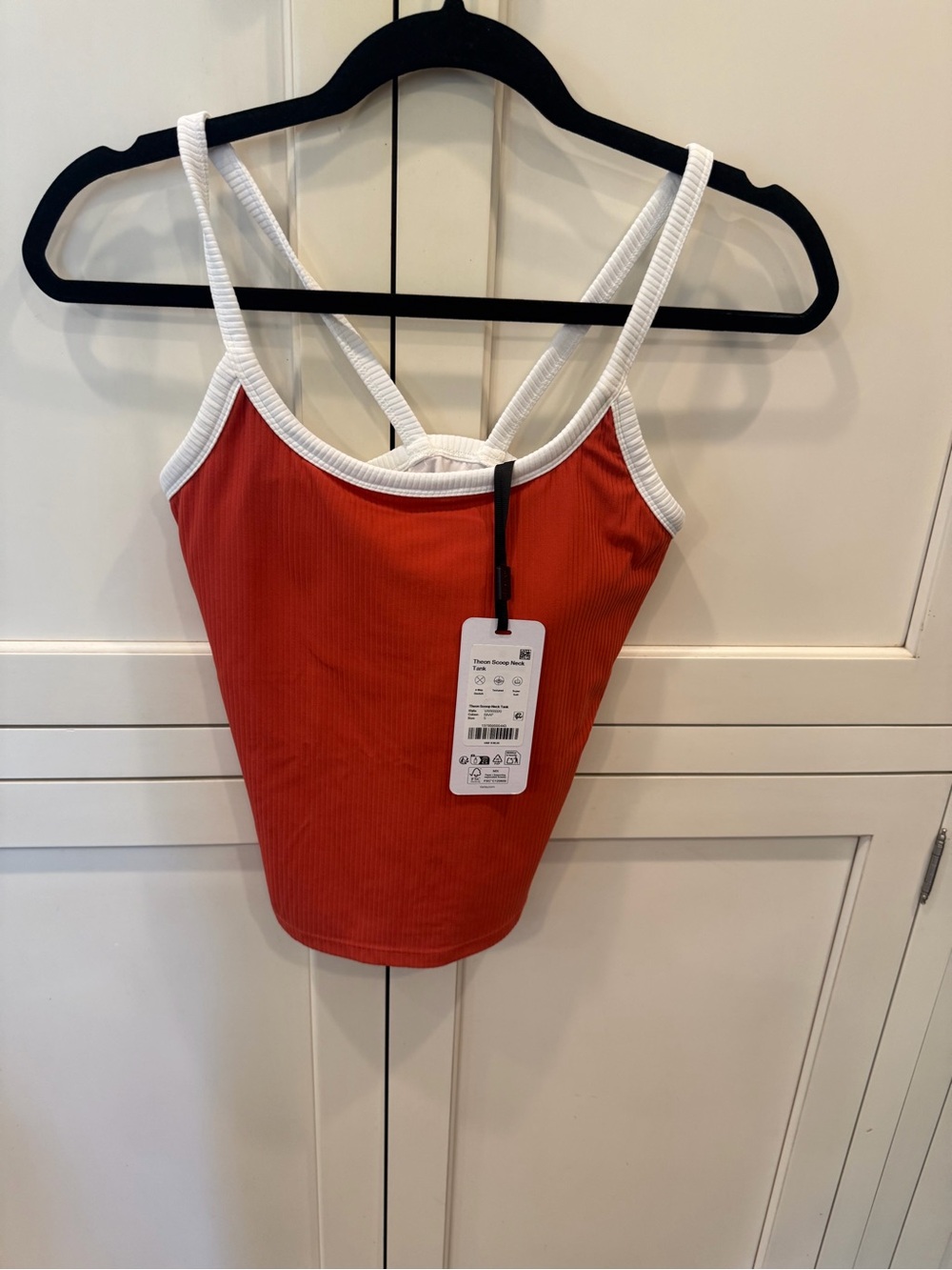 Varley Theon scoop neck tank baked apple